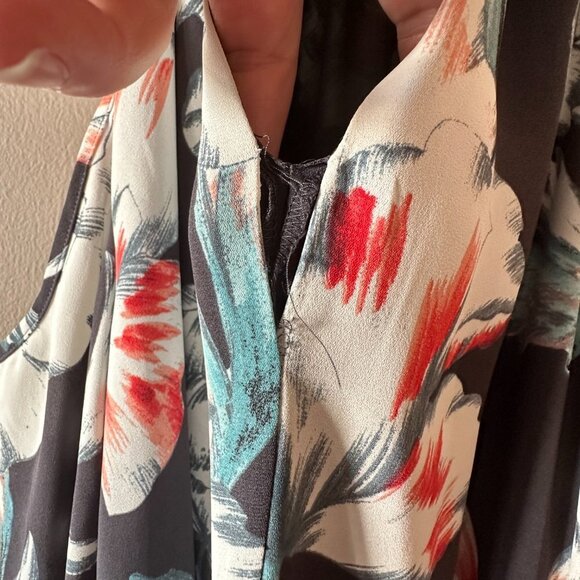 Women's S 1.State Floral Print Cold Shoulder Dress Flowy Cold Shoulder - Picture 10 of 10